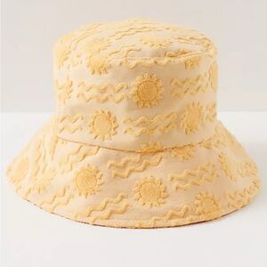 Lack Of Color Yellow Embroidered Bucket Hat